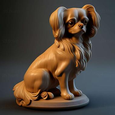 3D model Continental Toy Spaniel dog (STL)